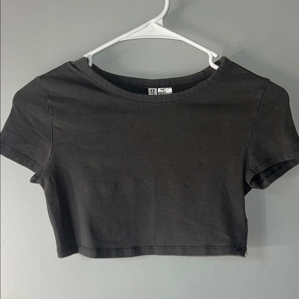 Dark Gray H&M Crop Top